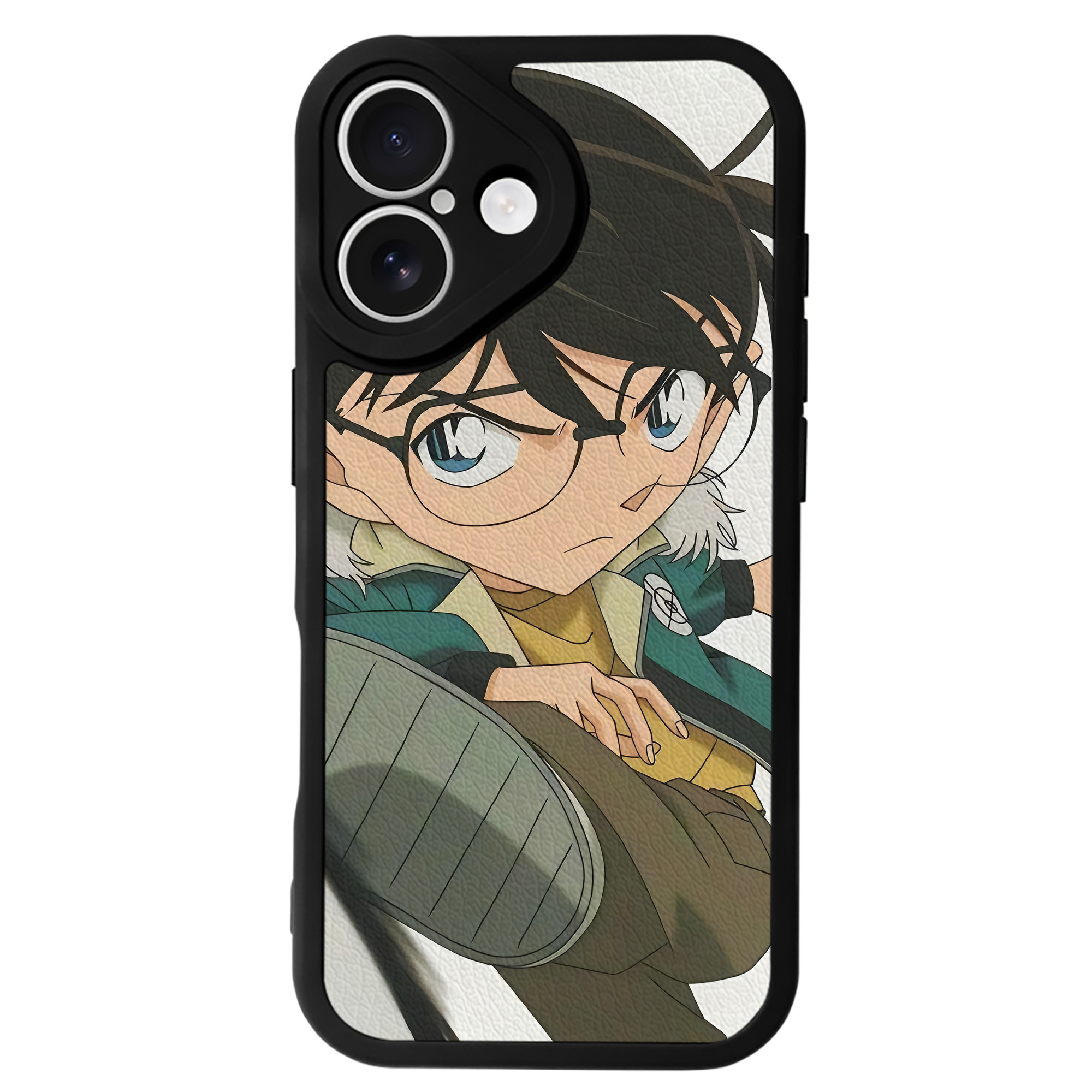 （画像用） 名探偵コナン Detective Conan 【iPhone 16シリーズ対応】シリコンスマホケース（レザー調） 材質：シリコン
